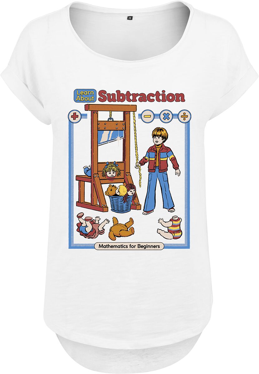 Learn About Subtraction T-Shirt weiß von Steven Rhodes