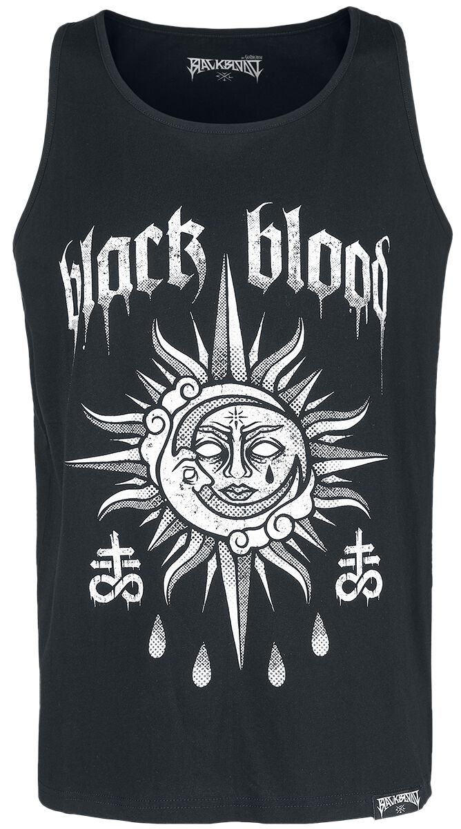 Black Blood by Gothicana Top mit Sonne und Mond Tank-Top schwarz Black Blood by Gothicana Top mit Sonne und Mond Tank-Top schwarz