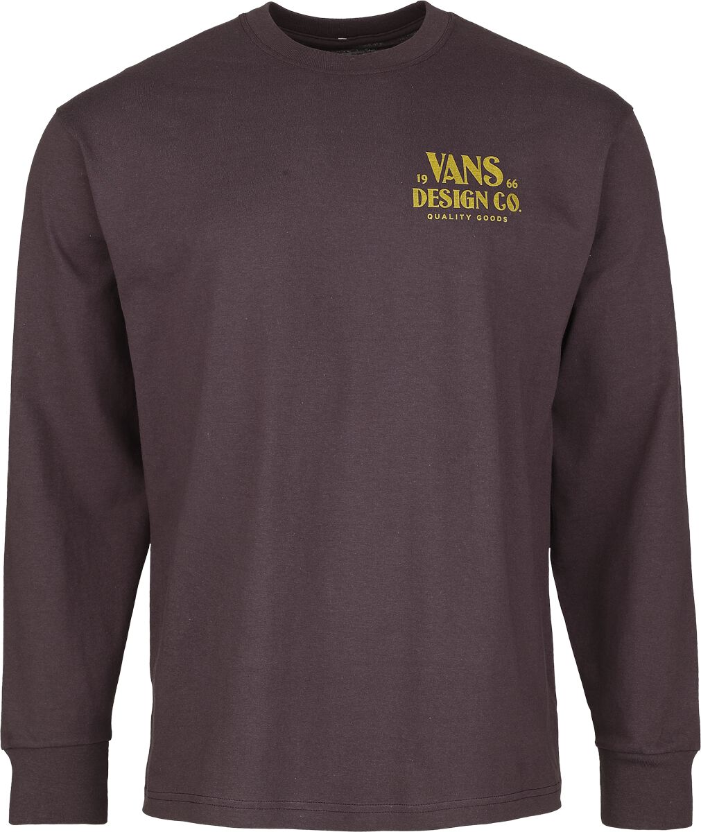 Vans Long-sleeve Shirt - Vans Hov - S to XXL - for Men - wine red