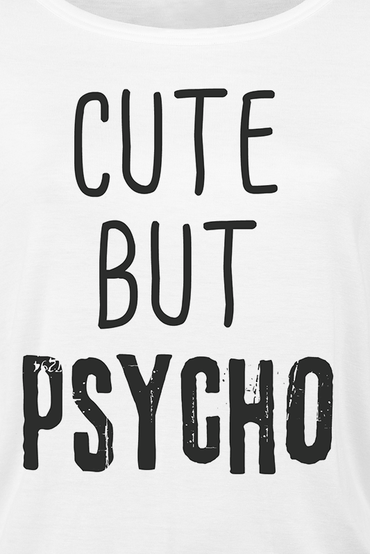 Cute But Psycho  Langarmshirt weiß - 21.75% Rabatt