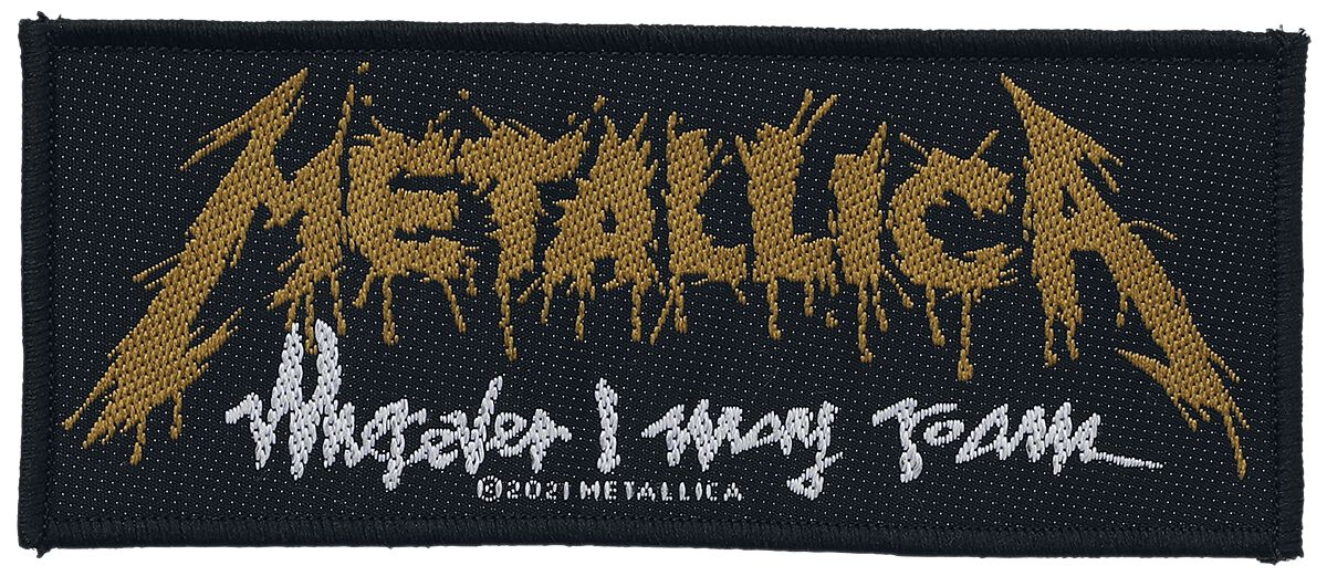 Metallica Wherever I May Roam Patch schwarz weiß gelb