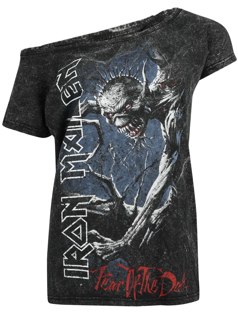 Iron Maiden T-Shirt - Fear Of The Dark - S bis M - für Damen - Größe S - schwarz  - Lizenziertes Merchandise!