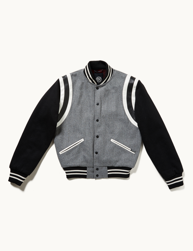 Chet Rock  Varsity Jacket - Johnny Varsity Jacket - for Men - black-grey-white