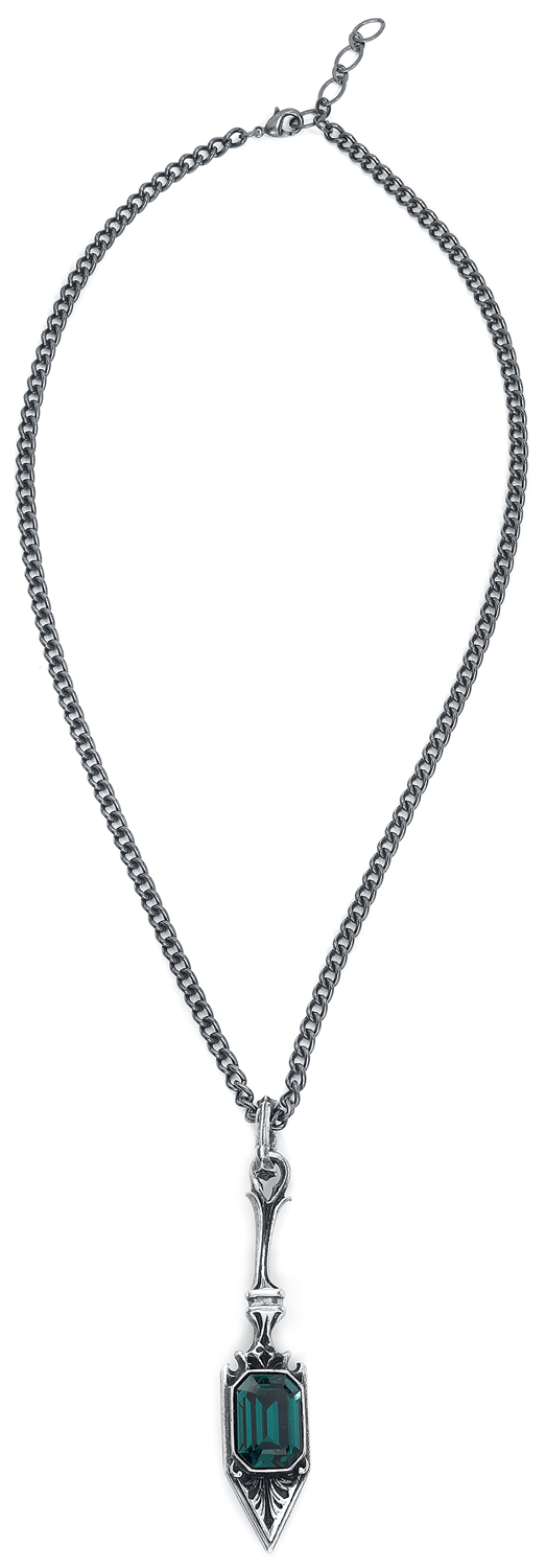 Alchemy Gothic Sucre Vert Absinthe Spoon Halskette silberfarben