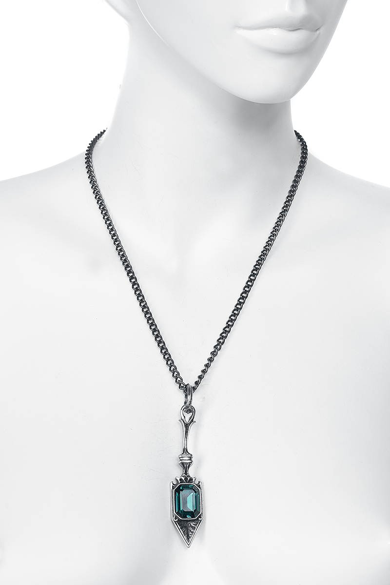 Alchemy Gothic Sucre Vert Absinthe Spoon Halskette silberfarben