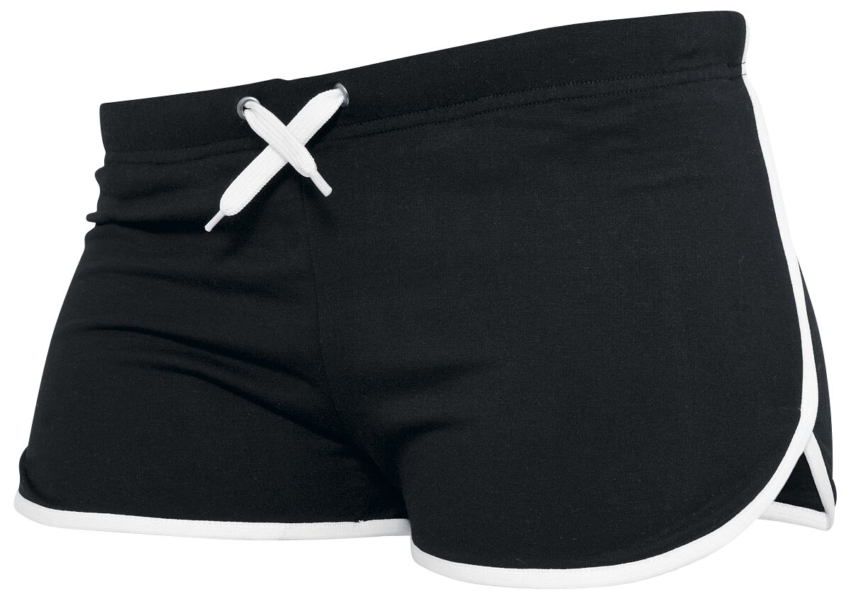 Hotpants  av Urban Classics - Ladies French Terry - Dam - svart/vit