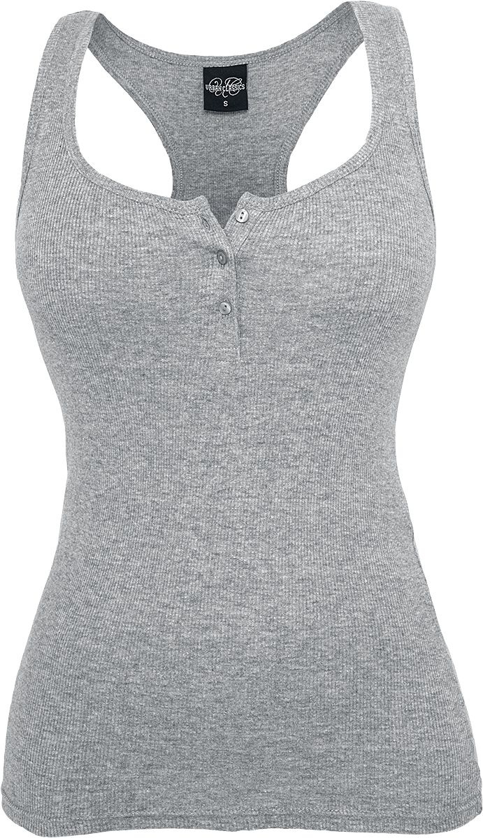 Top  di Urban Classics - Ladies Button Tanktop - Donna - grigio