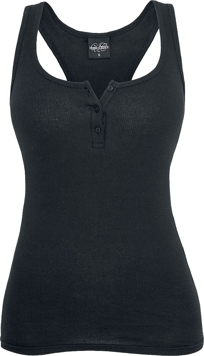 Top  di Urban Classics - Ladies Button Tanktop - Donna - nero