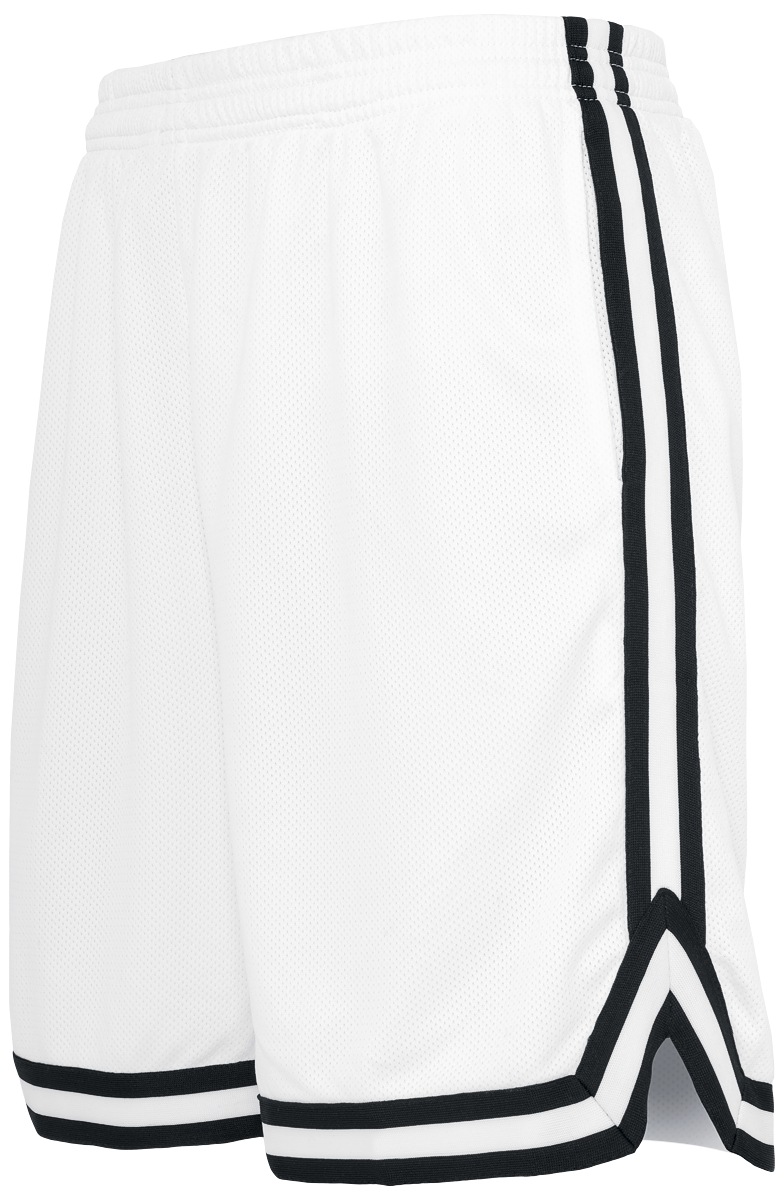 Urban Classics  Shorts - Stripes Mesh Shorts - for Men - white-black