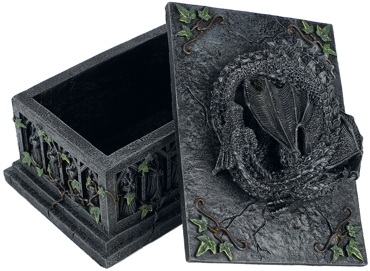 Nemesis Now Dragon Tarot Card Box Aufbewahrungsbox grau