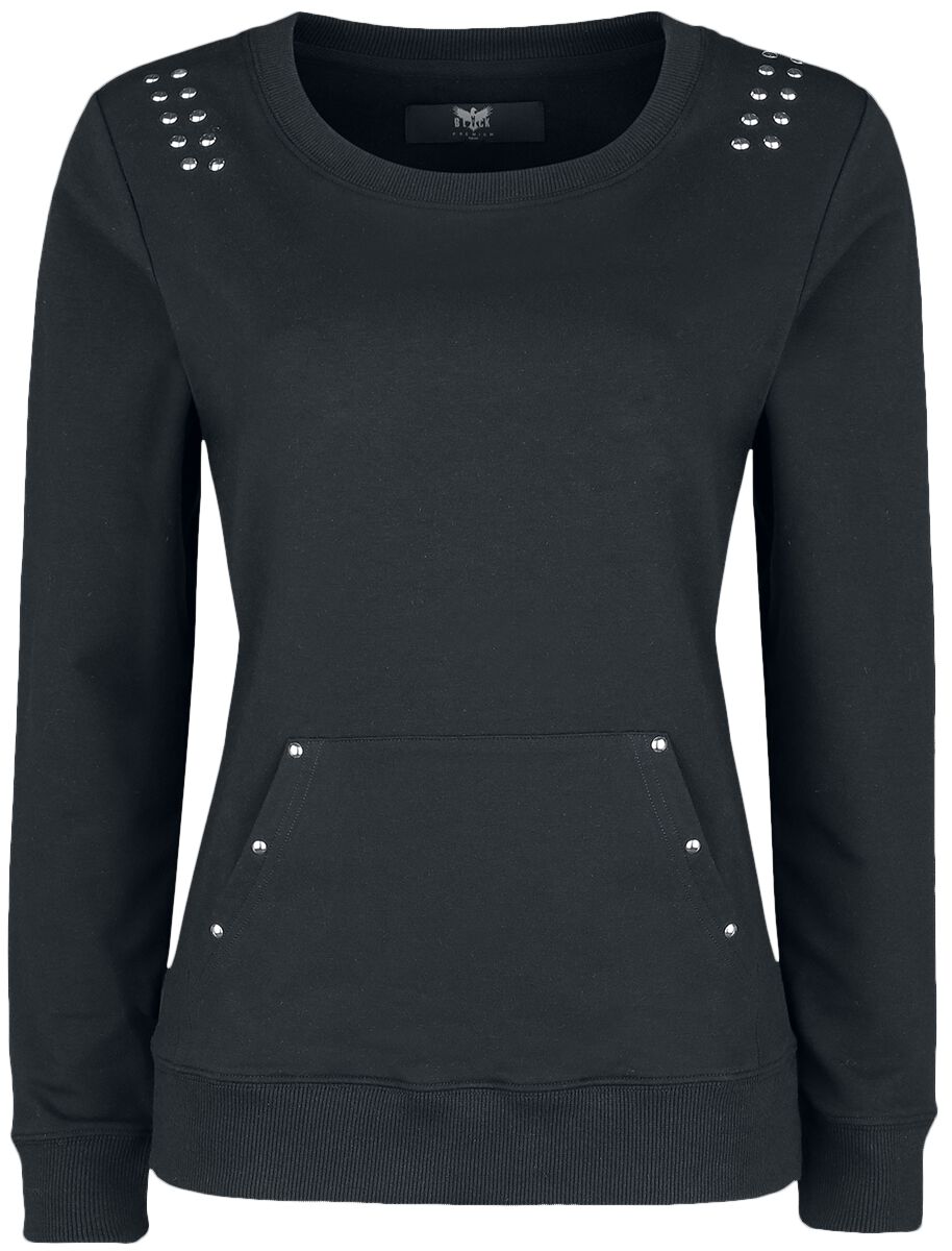 Black Premium by EMP Studded Boatneck Sweatshirt schwarz in M