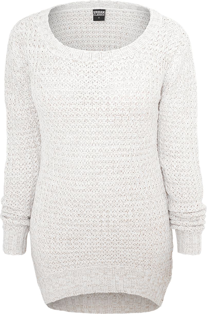 Urban Classics Ladies Long Wideneck Sweater Knit jumper off white
