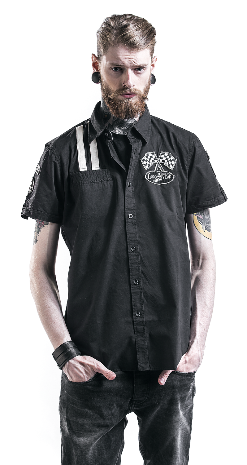 GoodYear Shinrock Kurzarmhemd schwarz