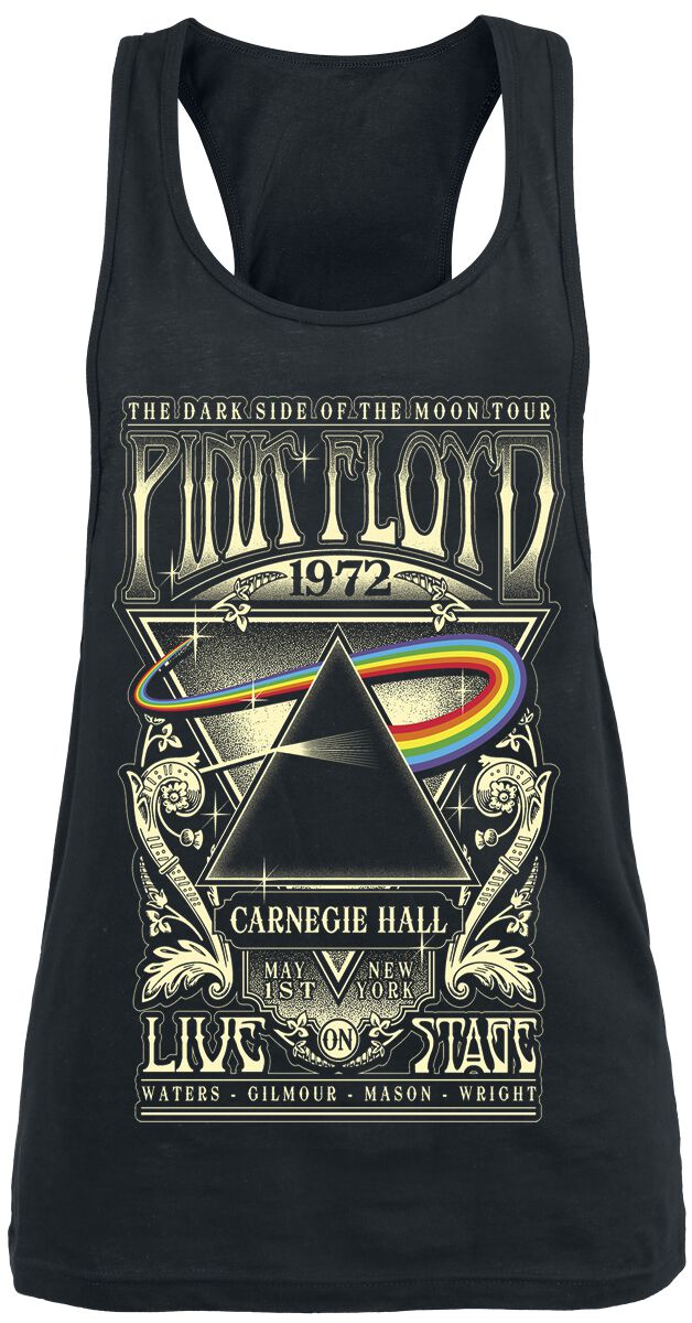 Top de Pink Floyd - The Dark Side Of The Moon - Live On Stage 1972 - S à XL - pour Femme - noir