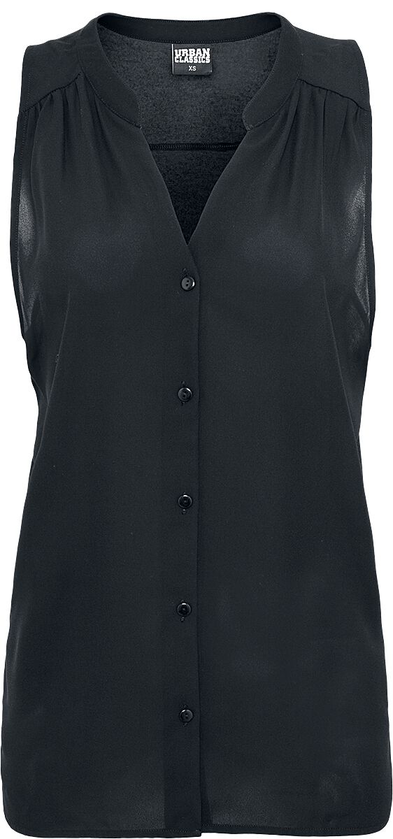 Urban Classics Bluse Ladies Sleeveless Chiffon Blouse XS bis XL für Damen Größe M schwarz  - Onlineshop EMP