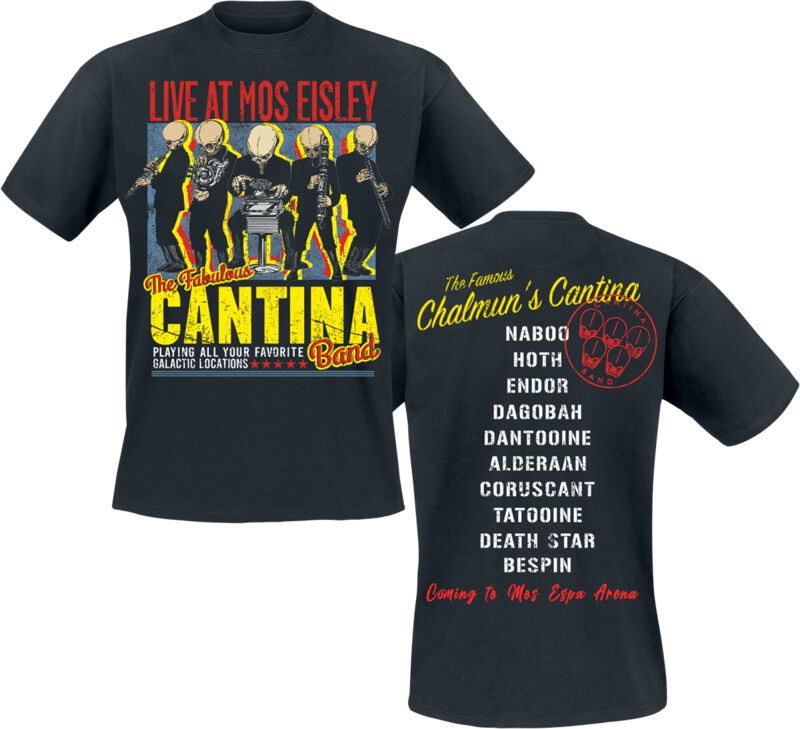 Star Wars - Disney T-shirt - Cantina Band On Tour - S Tot Xxl - Voor Mannen - Zwart