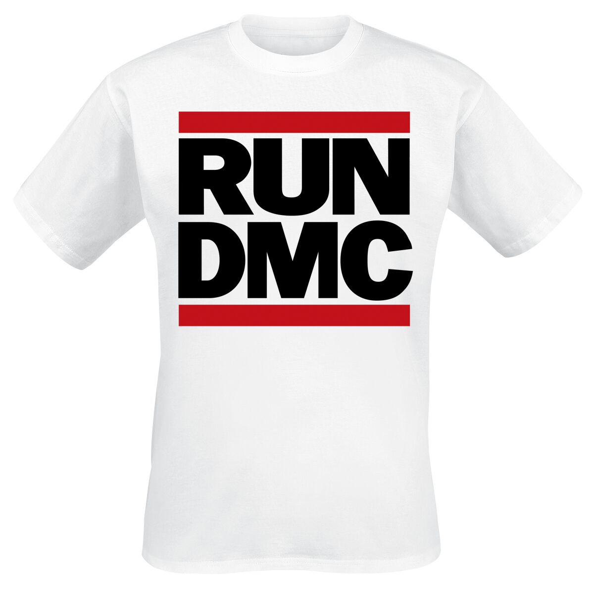 Levně Run DMC Traditional Logo Tričko bílá