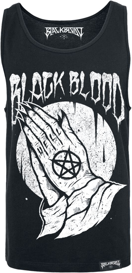 Levně Black Blood by Gothicana Praying Hands Tank top černá