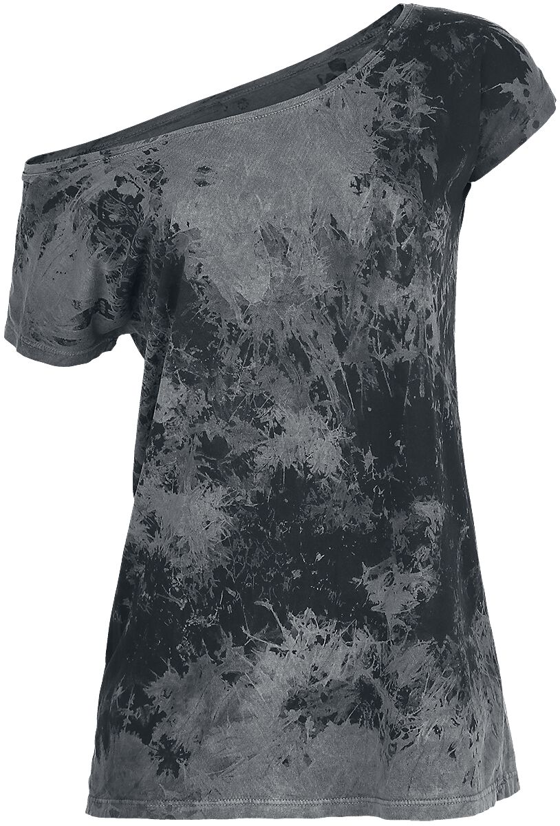 T-Shirt Manches courtes de Outer Vision - Marylin - S à XL - pour Femme - gris