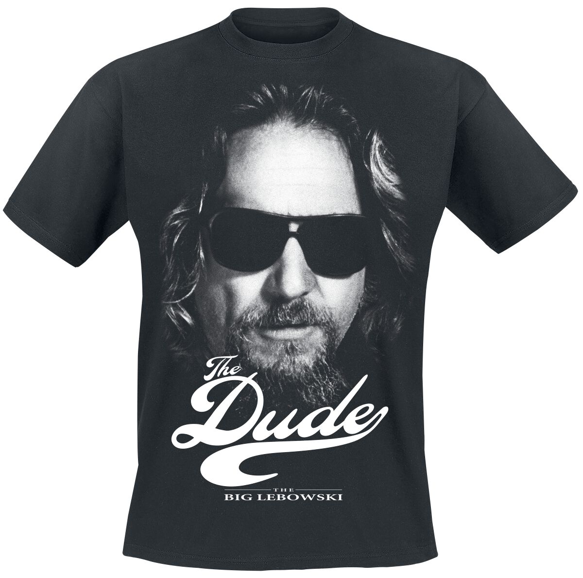 The Big Lebowski T-Shirt - The Dude - S bis L - für Männer - Größe S - schwarz  - Lizenzierter Fanartikel