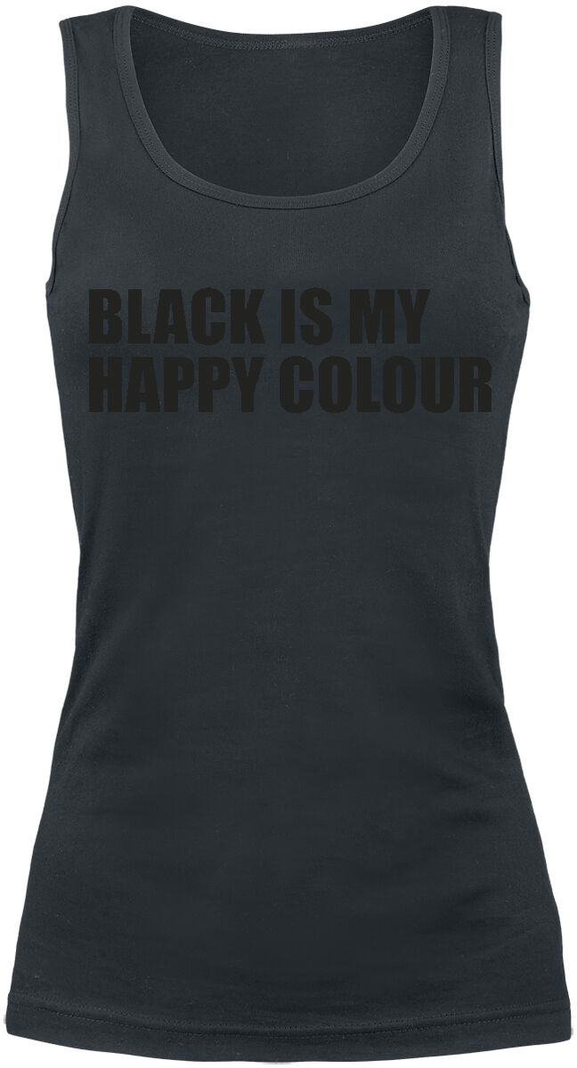 Levně Sprüche Black Is My Happy Colour Dámský top černá