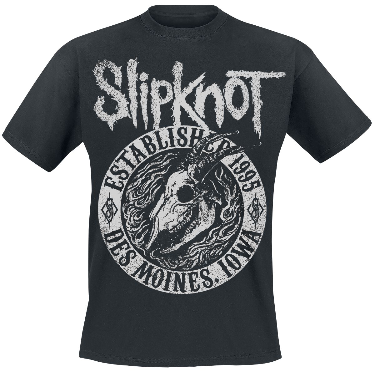 Image of T-Shirt di Slipknot - Flaming Goat - S a XXL - Uomo - nero