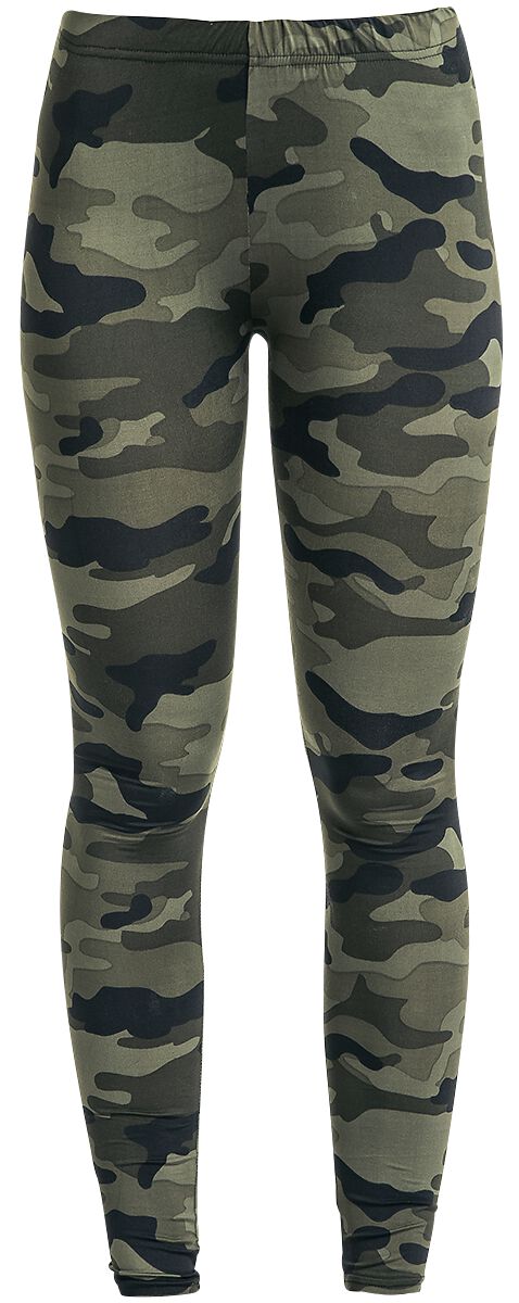 Urban Classics - Camouflage/Flecktarn Leggings - Ladies Camo Leggings - XS bis XL - für Damen - Größe XS - woodland