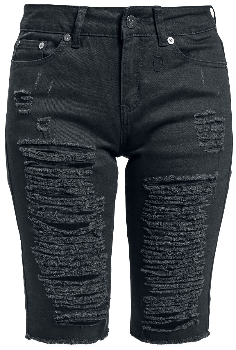 Forplay Short - Destroyed Shorts - 27 bis 34 - für Damen - Größe 34 - schwarz