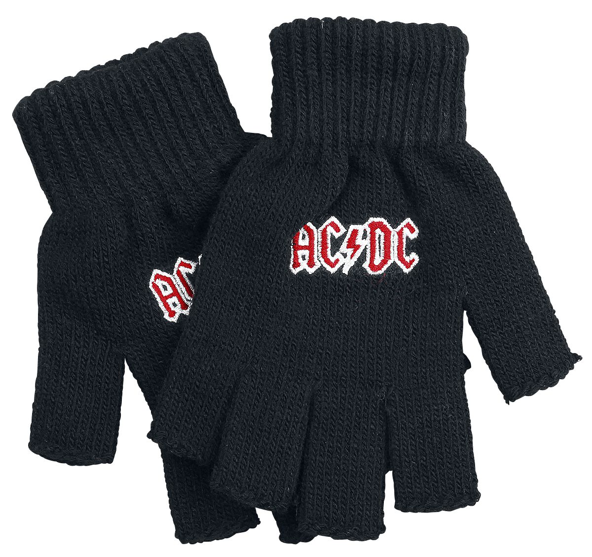 AC DC Kurzfingerhandschuhe Logo schwarz Lizenziertes Merchandise!  - Onlineshop EMP