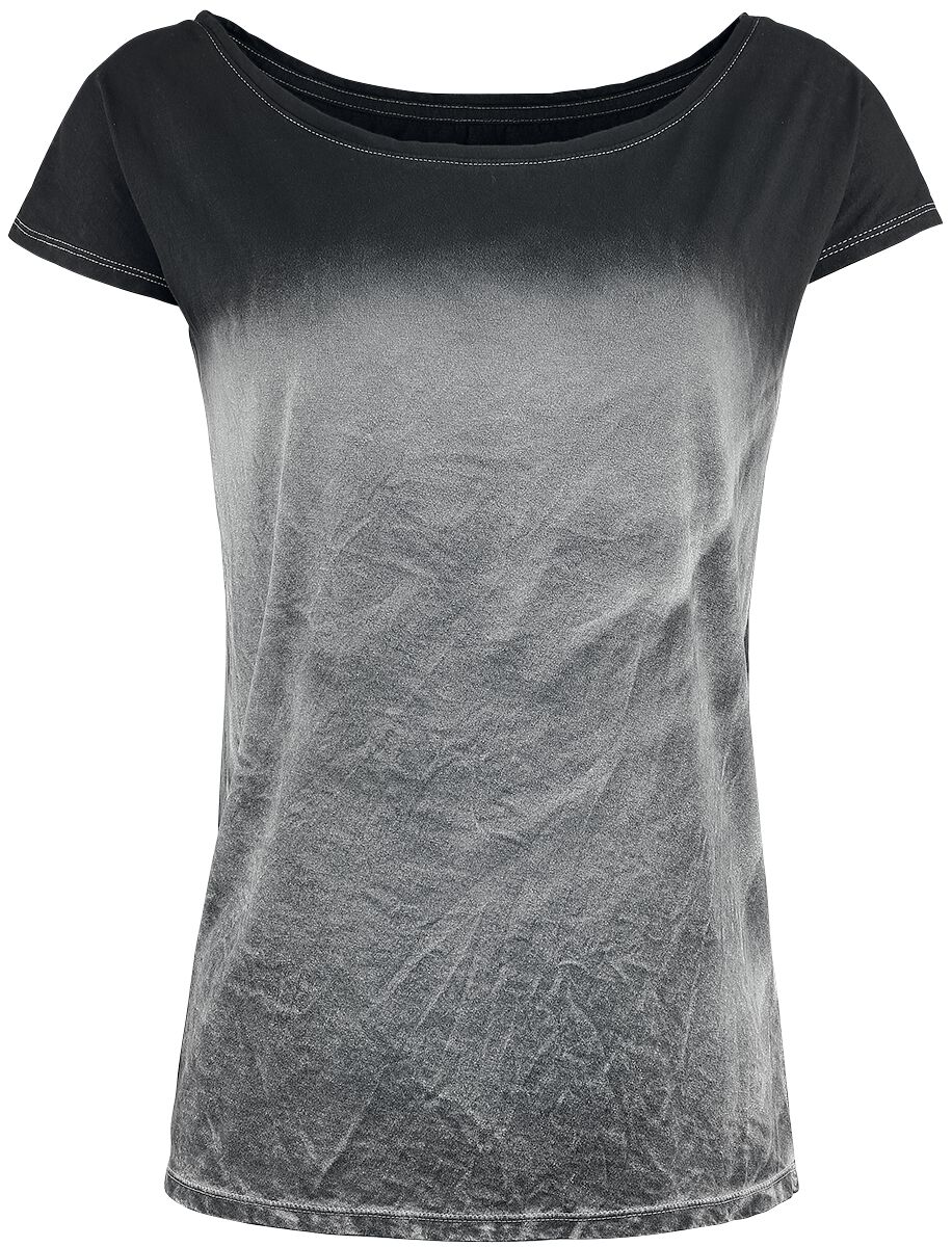Outer Vision T-Shirt - Top Marylin - S bis XXL - für Damen - Größe XL - grau/schwarz