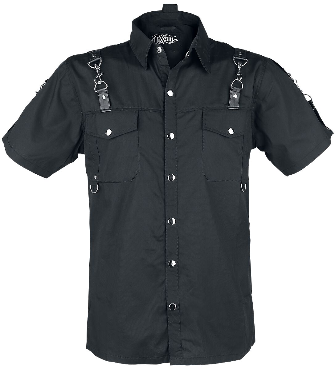 Vixxsin - Gothic Kurzarmhemd - RE Shirt - S bis XXL - für Männer - Größe S - schwarz