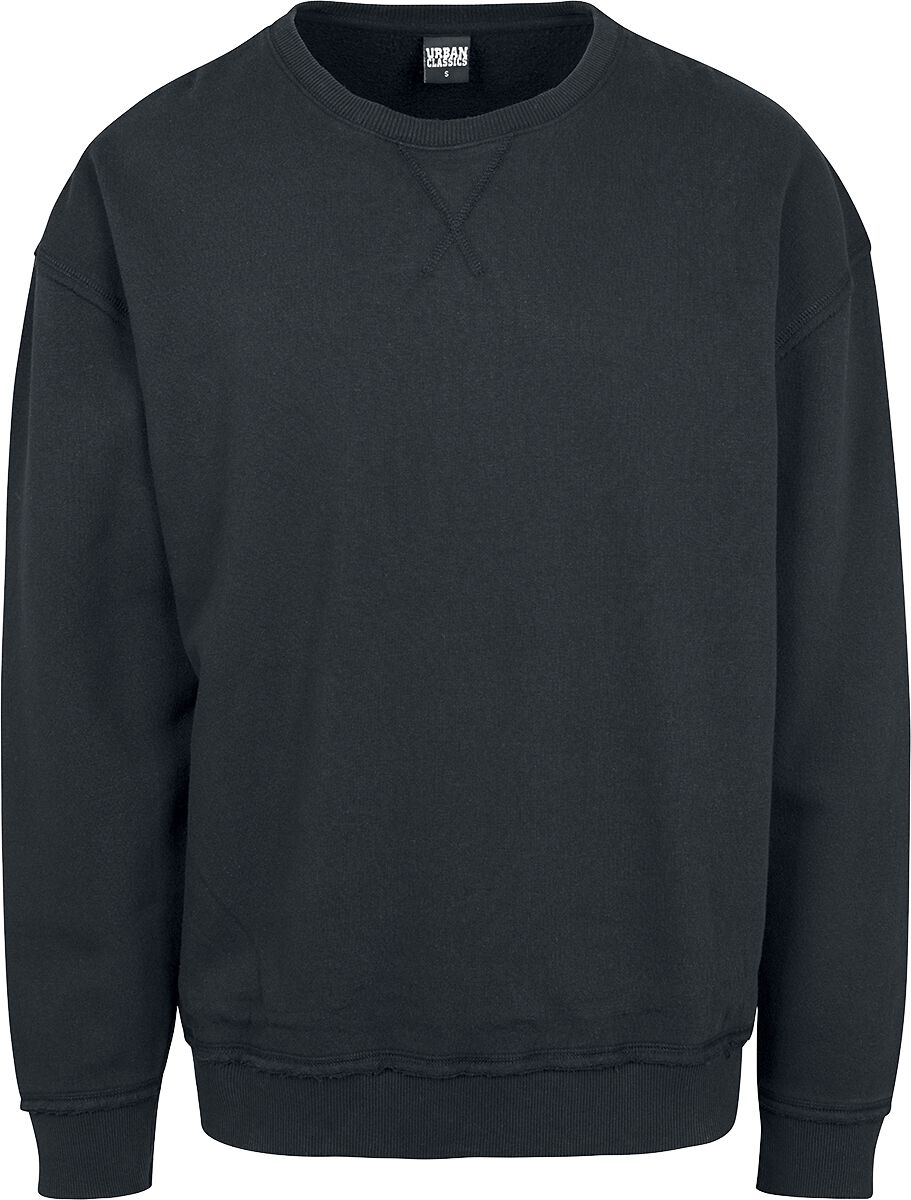 Urban Classics Oversized Oversized Open Edge Crew Sweatshirt black