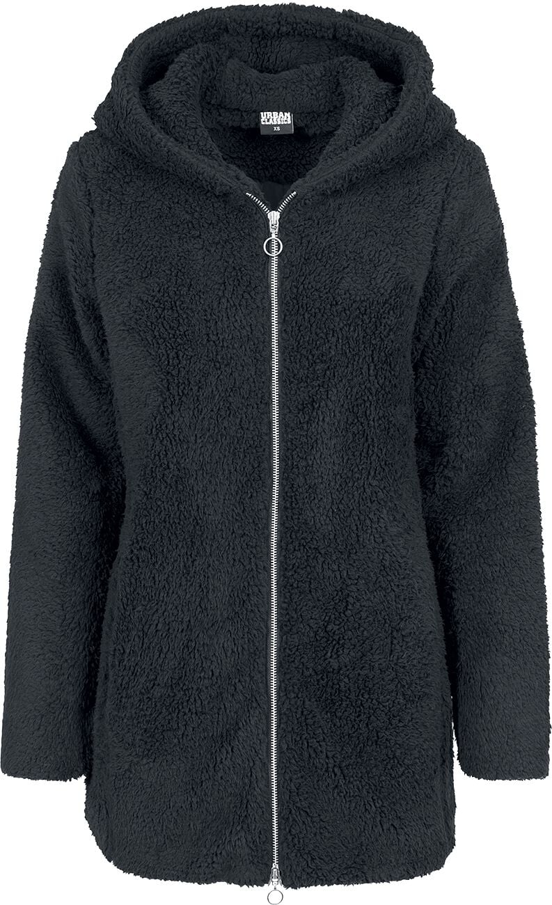 Urban Classics Übergangsjacke - Ladies Sherpa Jacket - XS bis XL - für Damen - Größe L - schwarz