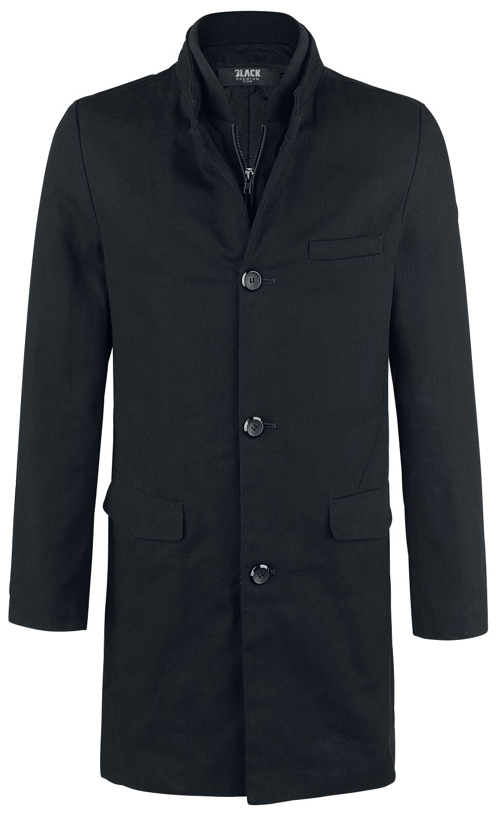 Black Premium by EMP Single-Breasted Coat Short Coat black