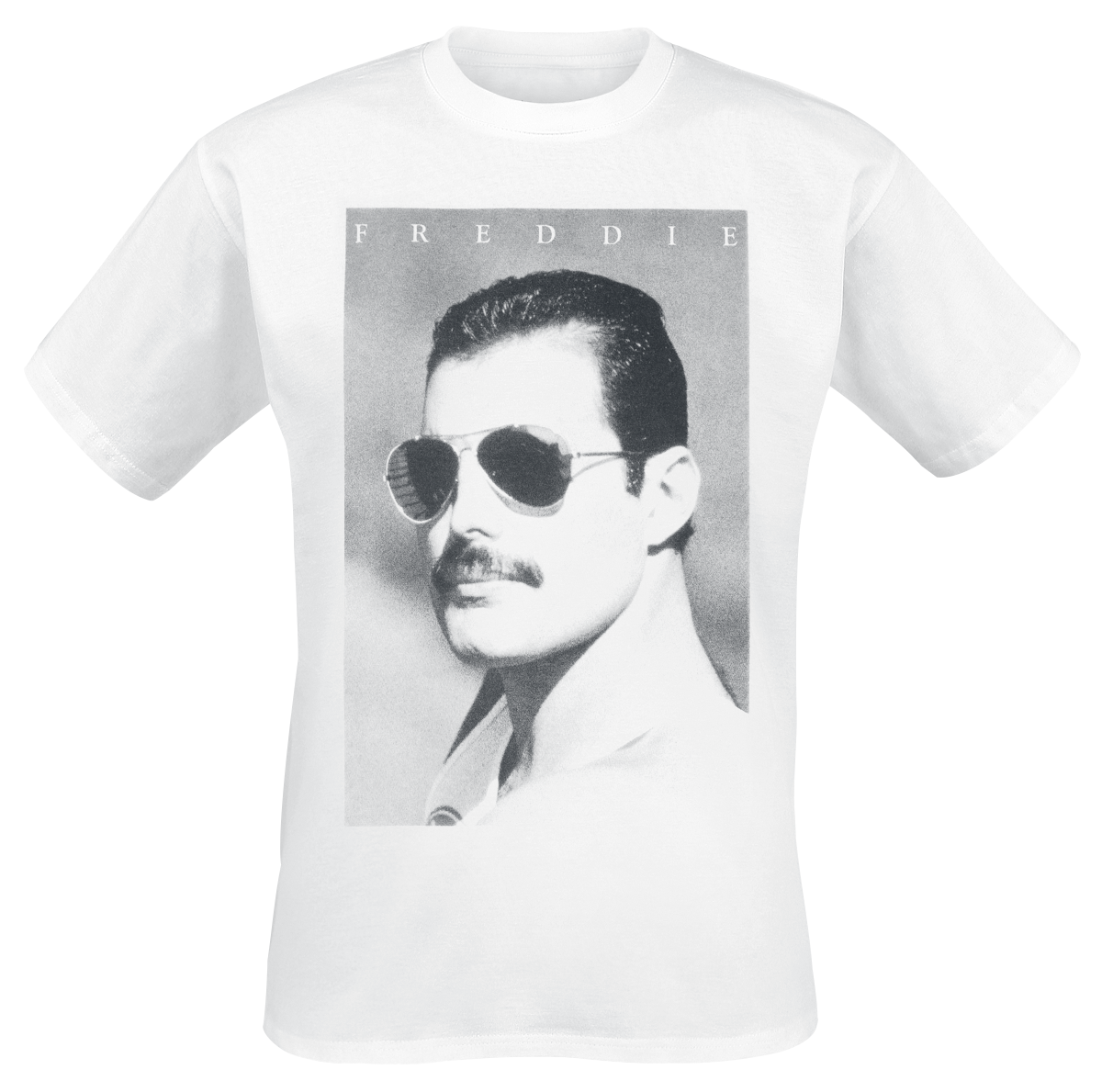 Queen - Freddie Mercury - Sunglasses - T-Shirt - white image