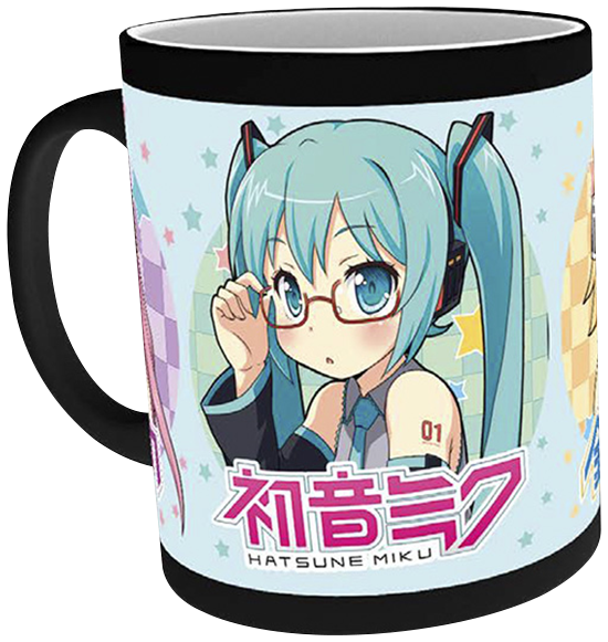 Hatsune Miku Charaktere - Tasse mit Thermoeffekt Tasse multicolor