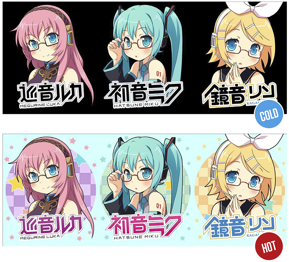 Hatsune Miku Charaktere - Tasse mit Thermoeffekt Tasse multicolor