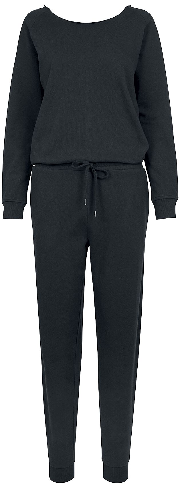 Urban Classics Ladies Long Sleeve Terry Jumpsuit Jumpsuit black