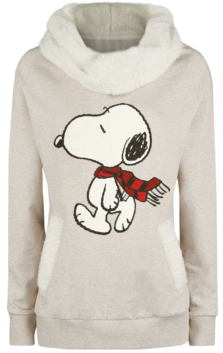 Levně Peanuts Snoopy Winter Dámská mikina s nádechem béžové
