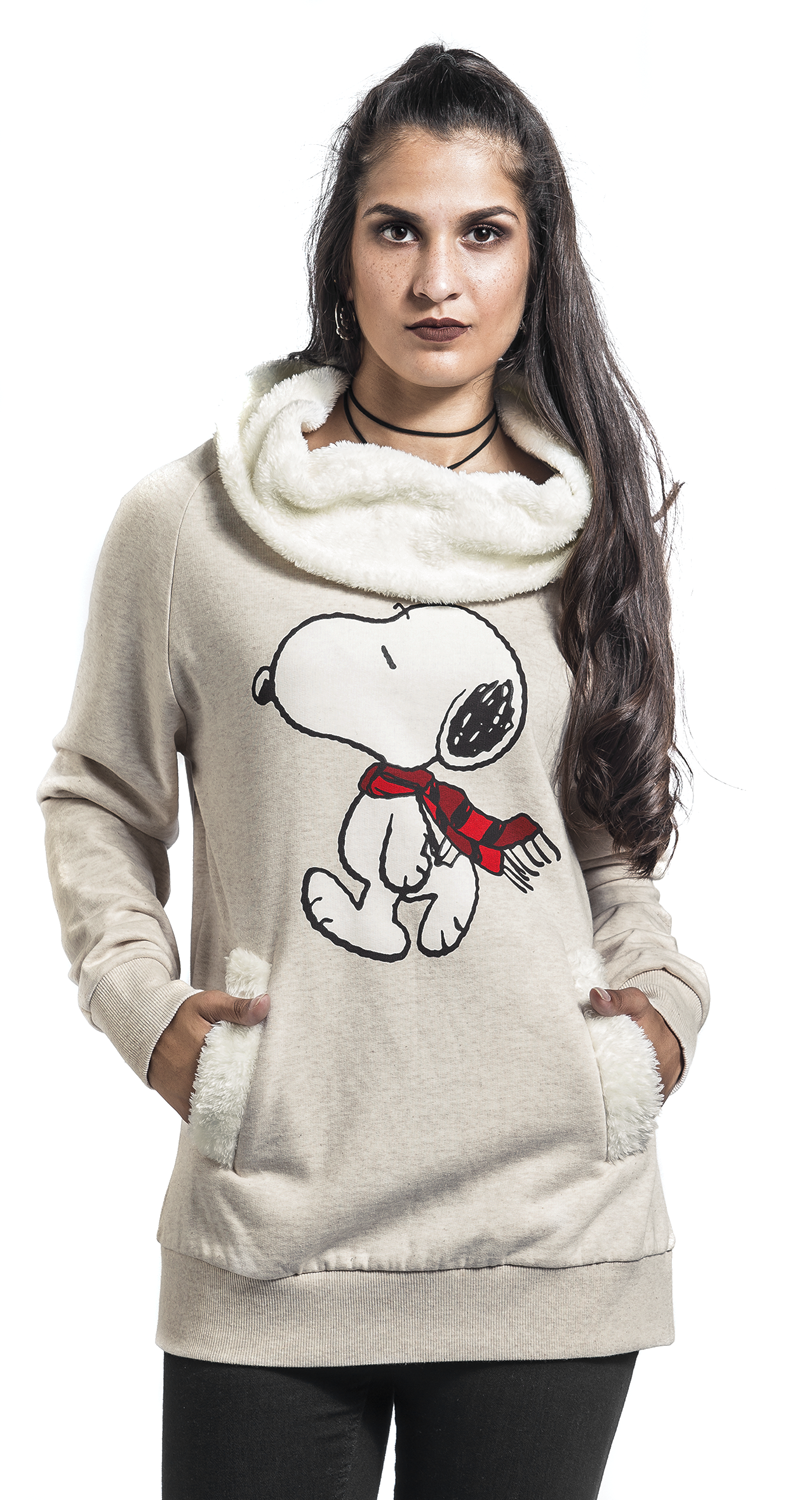 Peanuts Snoopy Winter Sweatshirt beige meliert