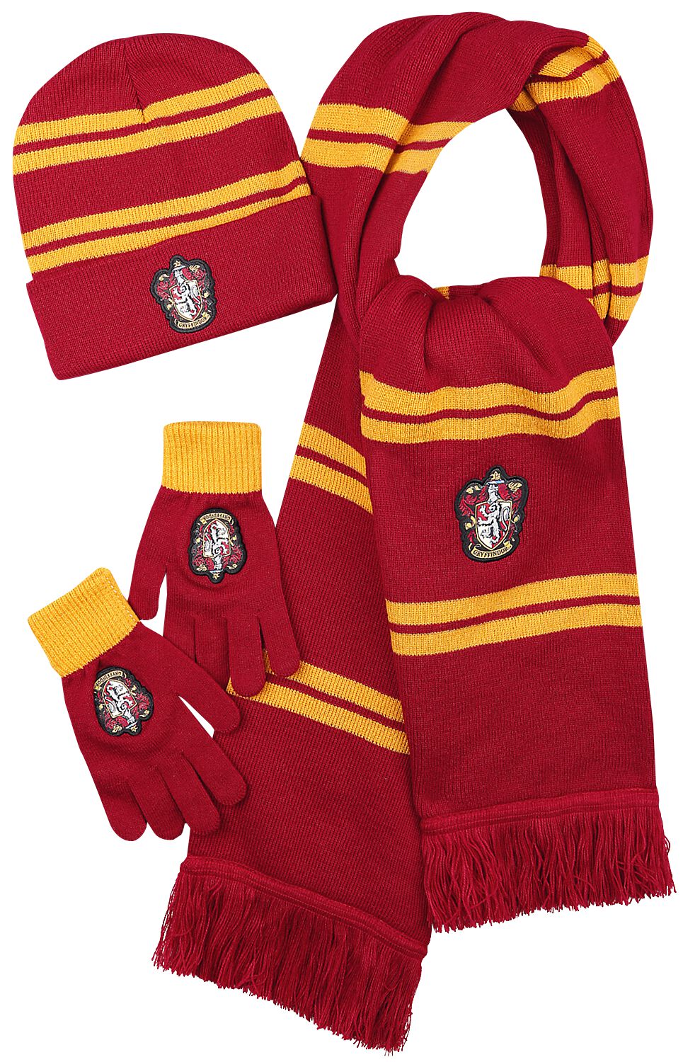 Écharpe de Harry Potter - Gryffondor - Bonnet, gants, écharpe - pour Unisexe - rouge/jaune