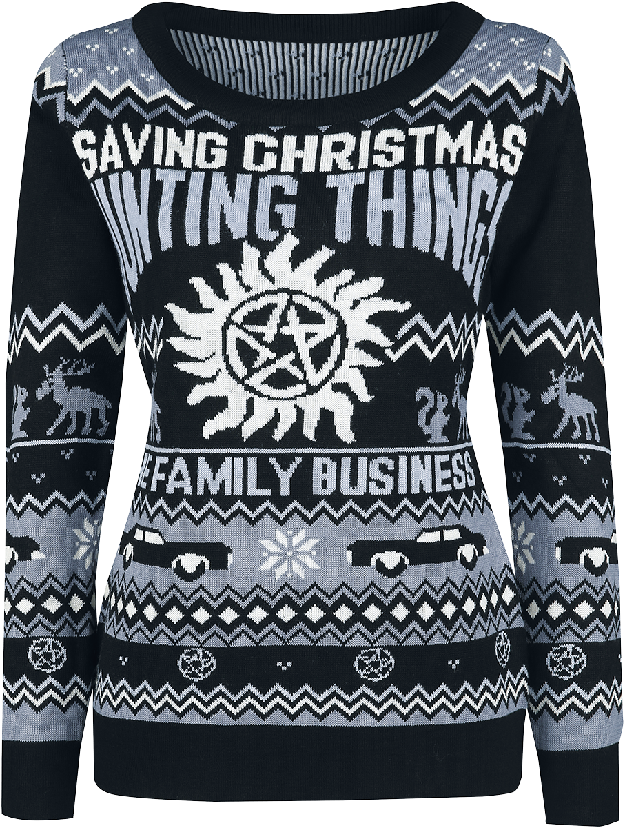 Supernatural - Saving Christmas Hunting Things - Girls Sweater - multicolour image