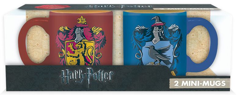 Set 2 mini tazas Gryffindor y Ravenclaw Harry Potter