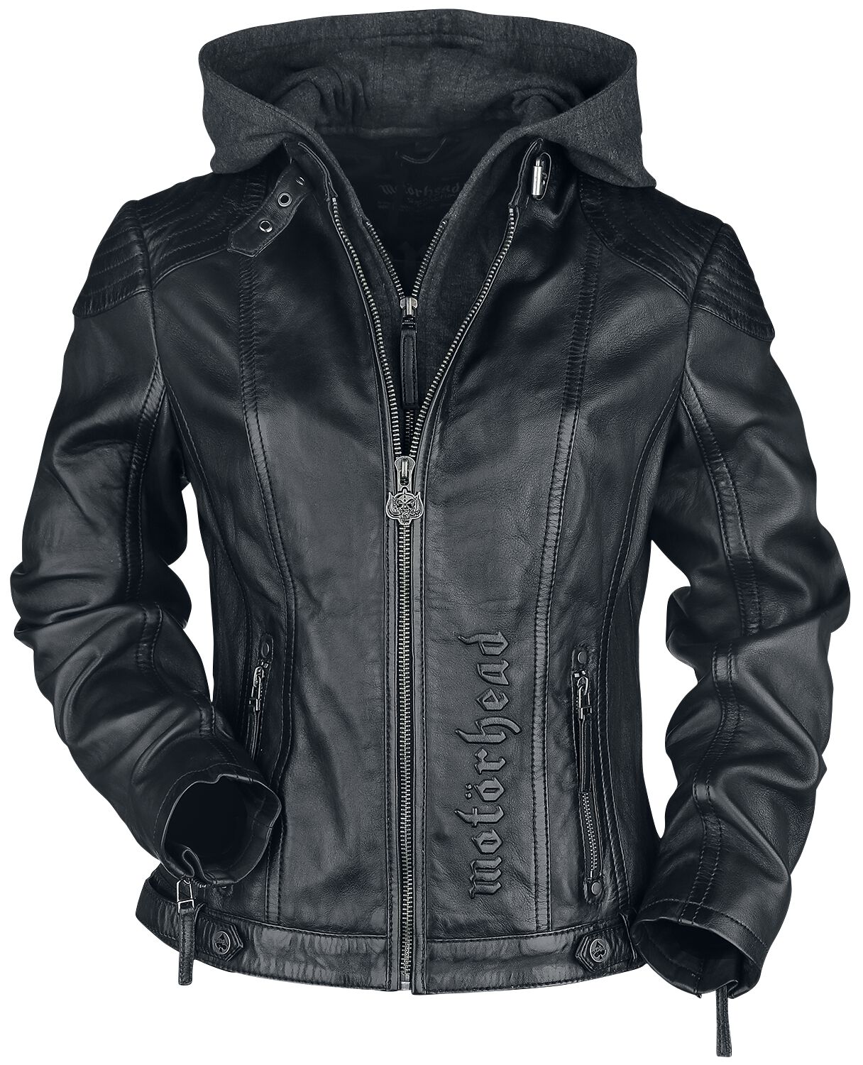 Veste en cuir de Motörhead - EMP Signature Collection - M à L - pour Femme - chiné noir/gris