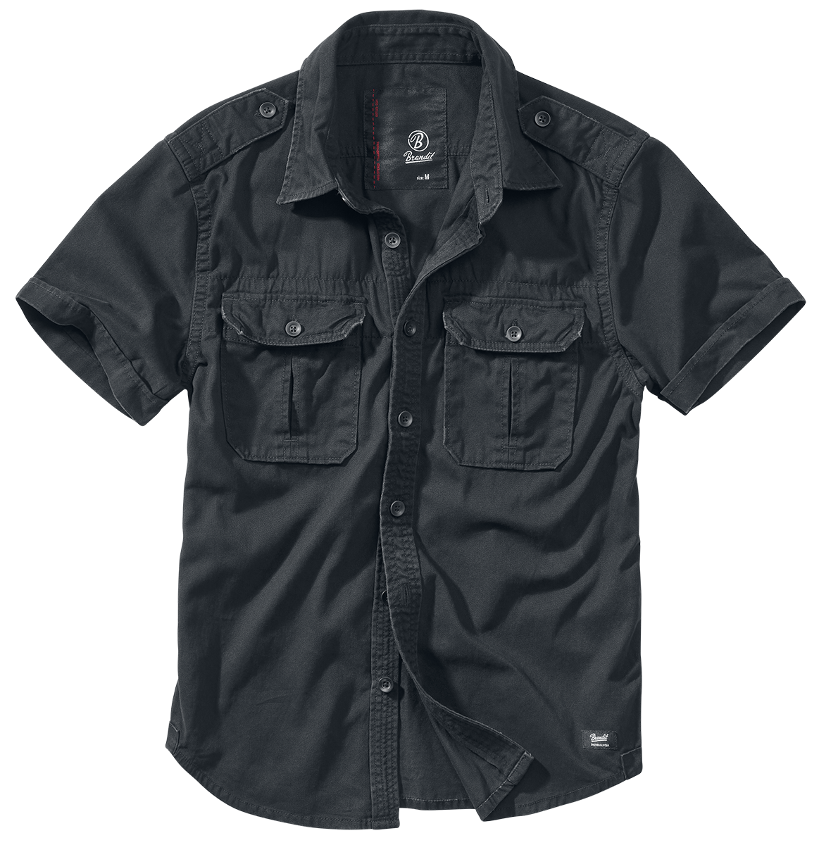 Brandit - Vintage Short Sleeve - Kurzarmhemd - schwarz
