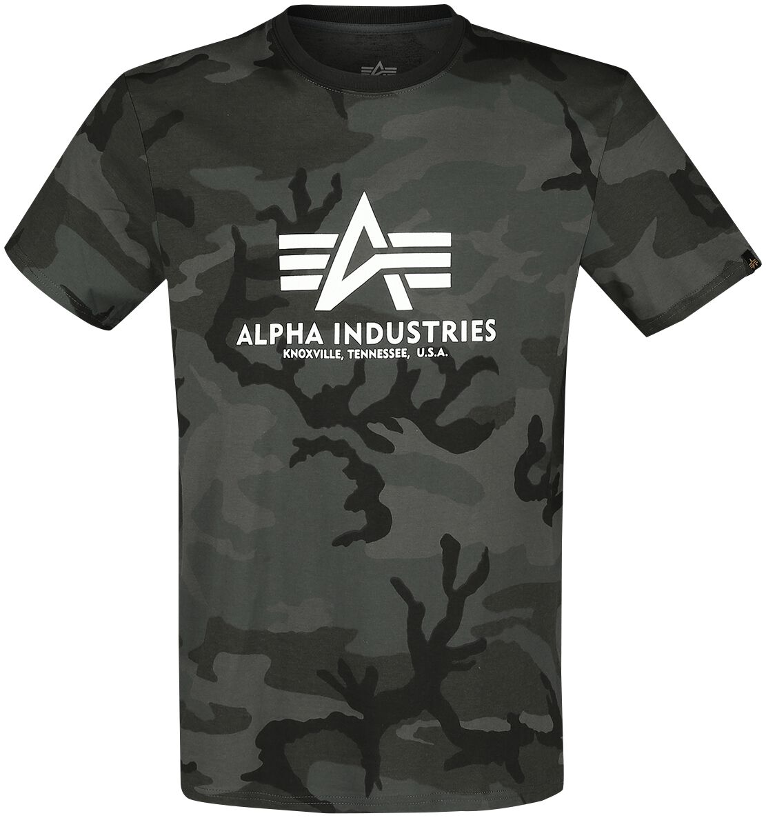 Alpha Industries - Camouflage/Flecktarn T-Shirt - Basic T - S bis XXL - für Männer - Größe M - camouflage