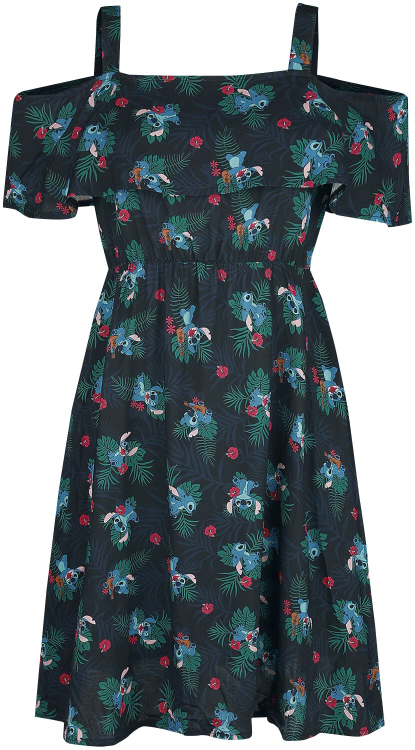 Lilo & Stitch Jungle Kurzes Kleid dunkelblau in XL
