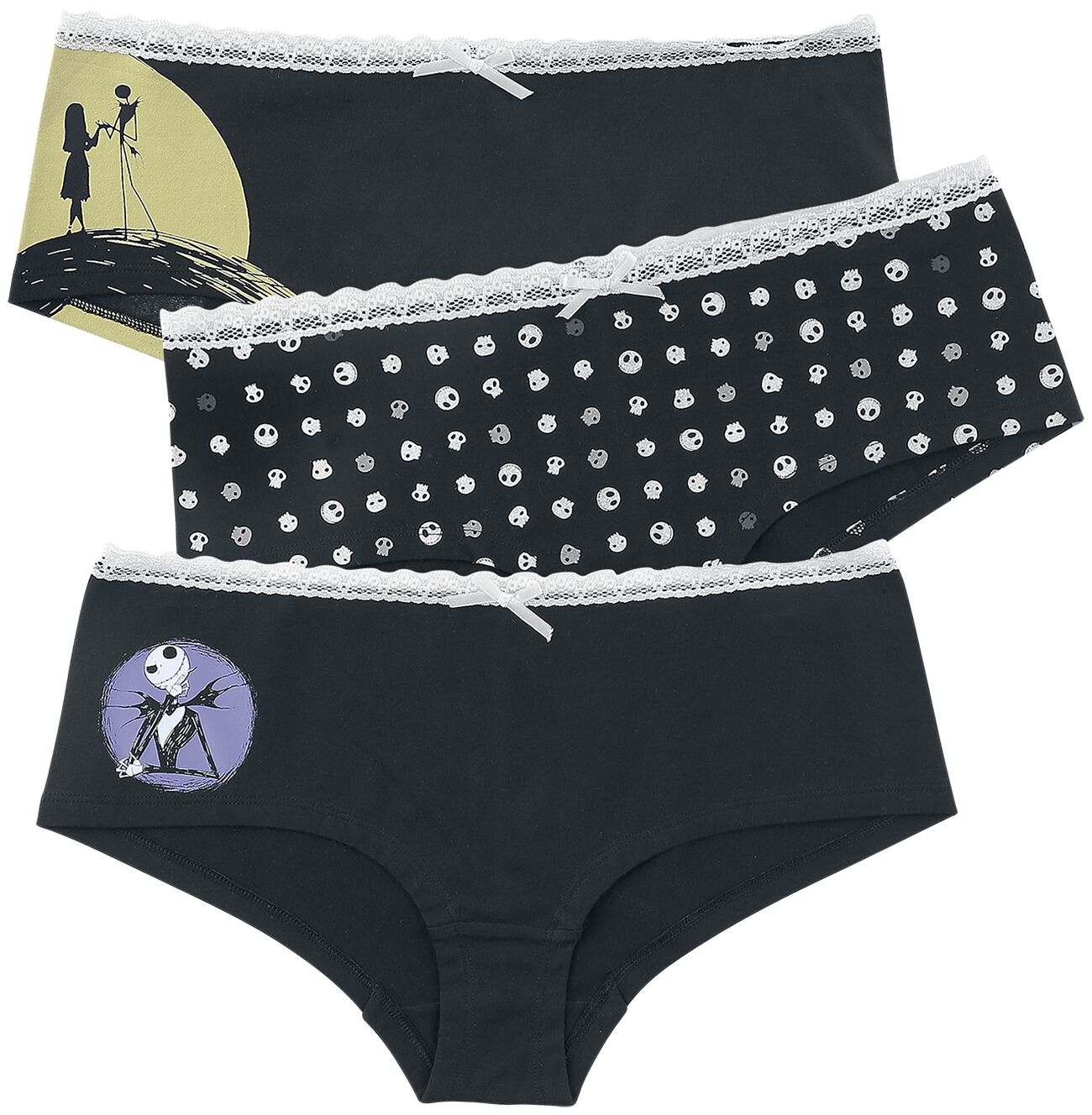 The Nightmare Before Christmas Moon Panty-Set schwarz The Nightmare Before Christmas Moon Panty-Set schwarz