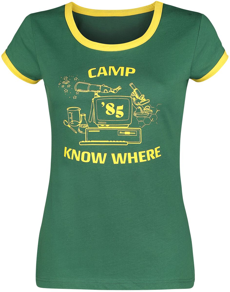 Stranger Things Camp Know Where T-Shirt green yellow