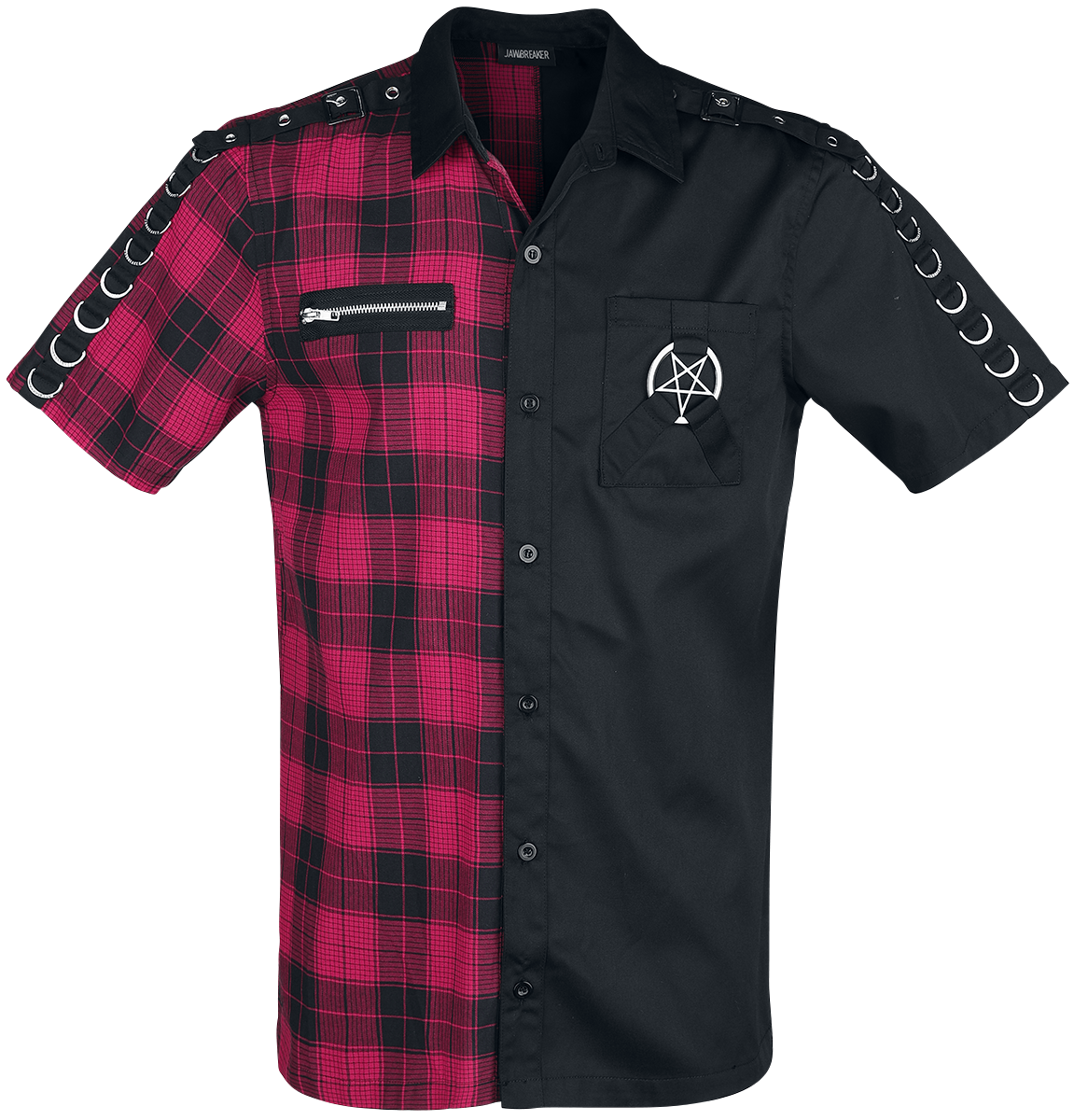 Jawbreaker - Split Shirt - Kurzarmhemd - schwarz| rot